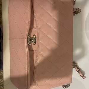 Chanel 2004 Sakura Pink  Medium Classic Double Flap Bag SHW  67868 Vintage